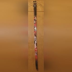 Ed Hardy Black Leather Belt Womens Size Large